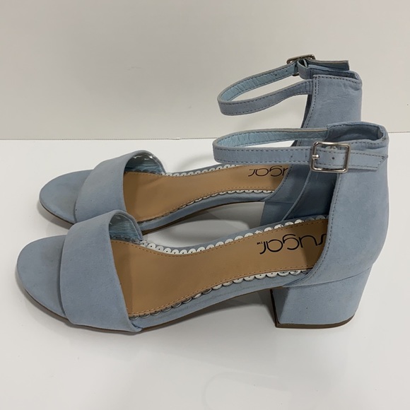 Sugar Women’s Sandals sz 7.5 Powder Blue Block Heel NEW #22-W - Picture 6 of 8